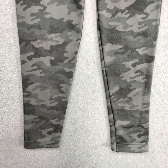 Spanx Ankle Leggings Womens Size M Gray Camo High Waisted Wide Band Mid Rise - Picture 9 of 11